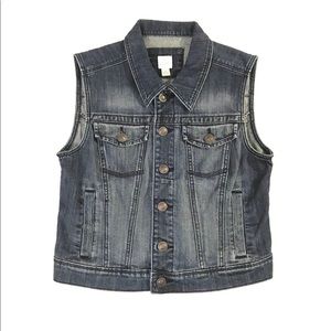 Lauren Conrad Jean Vest Womens Size Small EUC!